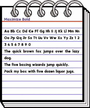 Maximize Bold animated font preview