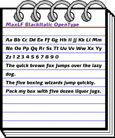 MaxLF-BlackItalic Regular animated font preview MaxLF-BlackItalic Regular animated font preview