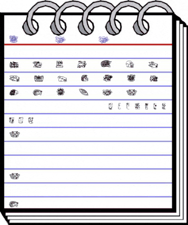 Mayan SignsSymbols Regular animated font preview