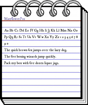 Mayflower Regular animated font preview