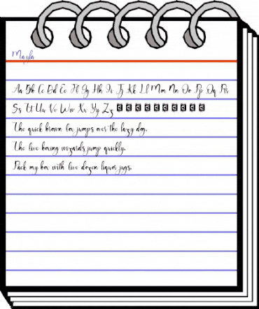 Mayla Regular animated font preview