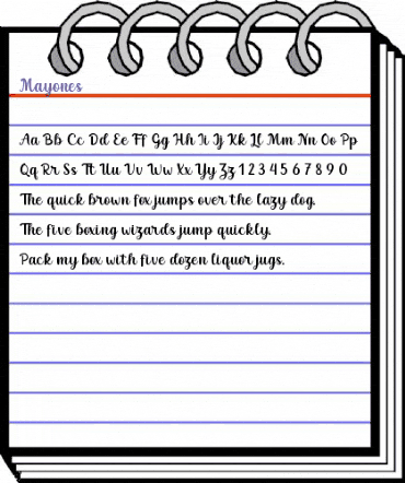 Mayones Regular animated font preview