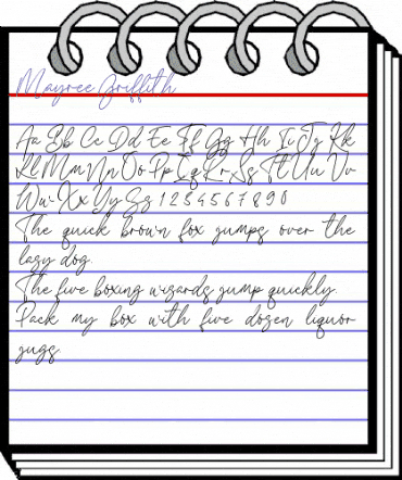 Mayree Griffith Regular animated font preview