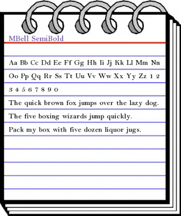 MBell-SemiBold Regular animated font preview