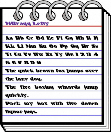 MBragg Lefty Regular animated font preview
