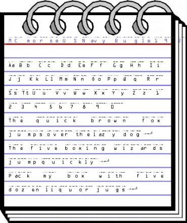 MC morse_US_Navy_Bugle_1920 S Regular animated font preview