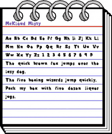 McKloud Misty Regular animated font preview