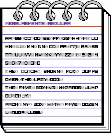 Measurements Regular animated font preview