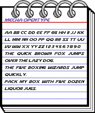 Mecha Regular animated font preview