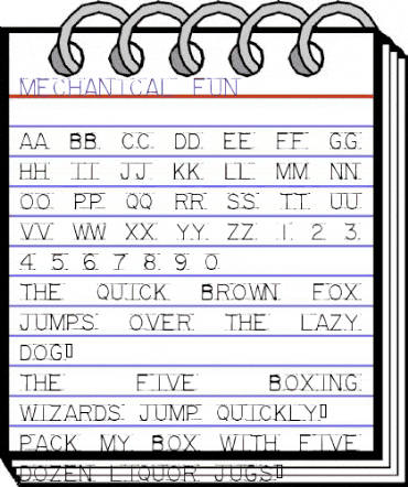 Mechanical Fun Regular animated font preview