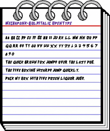 Mechapunk Bold Italic animated font preview