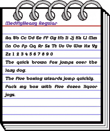 MedflyHeavy Regular animated font preview