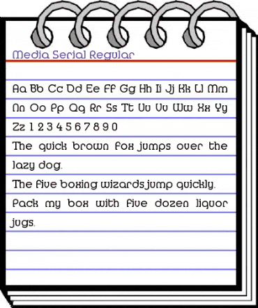 Media-Serial Regular animated font preview