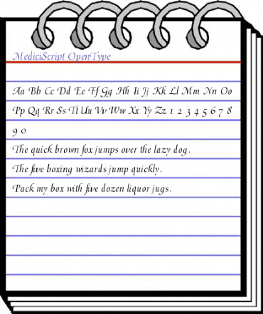 Medici Script Medium animated font preview