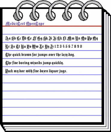 MediciText Regular animated font preview