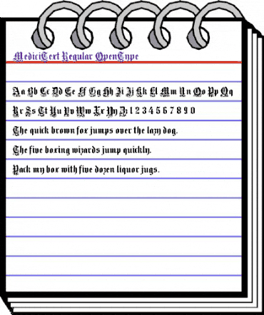 MediciText Regular animated font preview