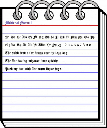 Medieval Normal animated font preview