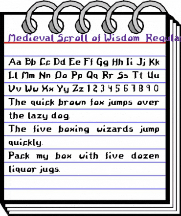 Medieval Scroll of Wisdom Regular animated font preview Medieval Scroll of Wisdom Regular animated font preview