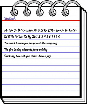 Medinah Regular animated font preview