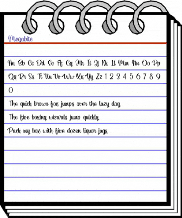 Megabite Regular animated font preview