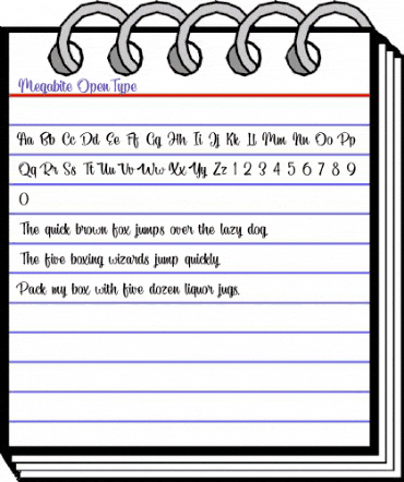 Megabite Regular animated font preview