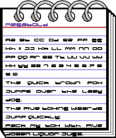 megabold Regular animated font preview