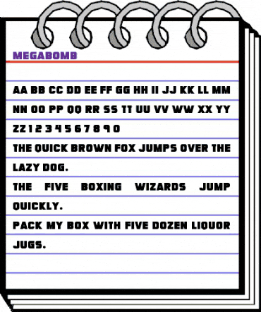 Megabomb Regular animated font preview