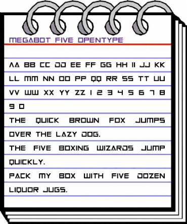 Megabot Five Regular animated font preview Megabot Five Regular animated font preview