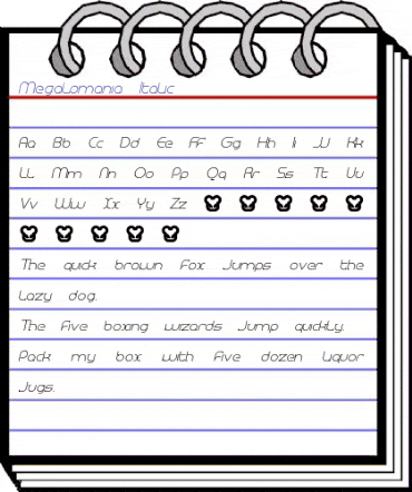 Megalomania Italic animated font preview