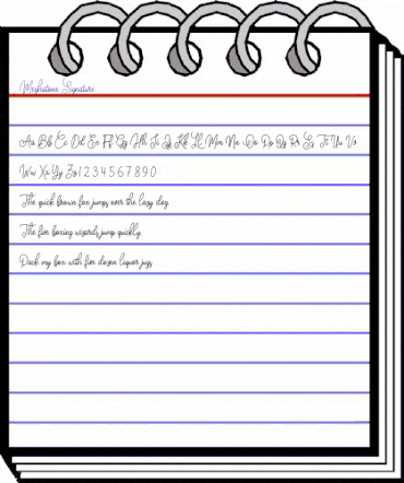 Meghatone Signature Regular animated font preview