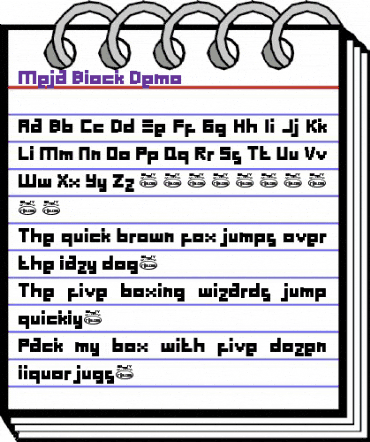 Meja Block Demo Regular animated font preview