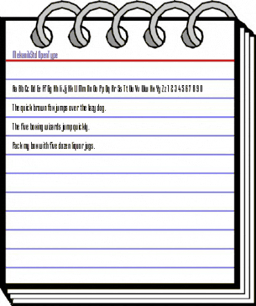 Mekanik Std Regular animated font preview