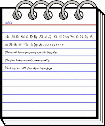 melda Regular animated font preview