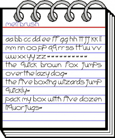 Meli Brush Regular animated font preview