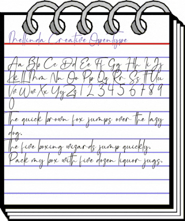 Mellinda Creative Regular animated font preview