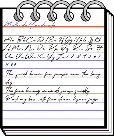 Mellinda Handmade Regular animated font preview