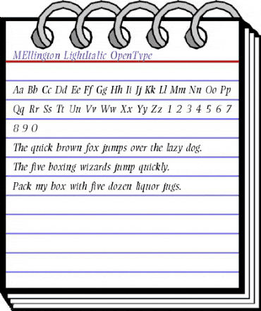 Ellington Light Italic animated font preview Ellington Light Italic animated font preview