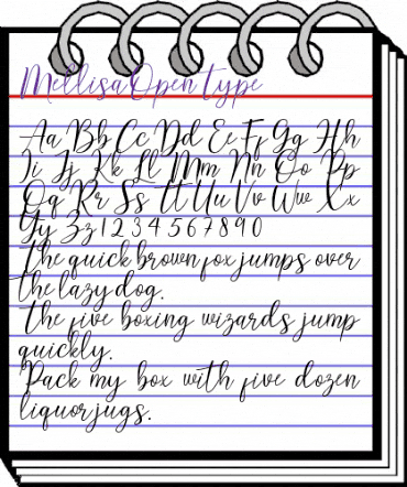 Mellisa Regular animated font preview