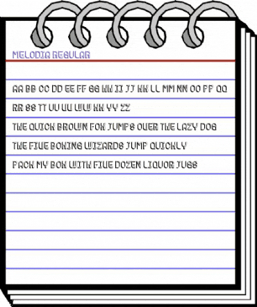 Melodia Regular animated font preview