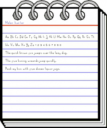 Melon hunter Regular animated font preview