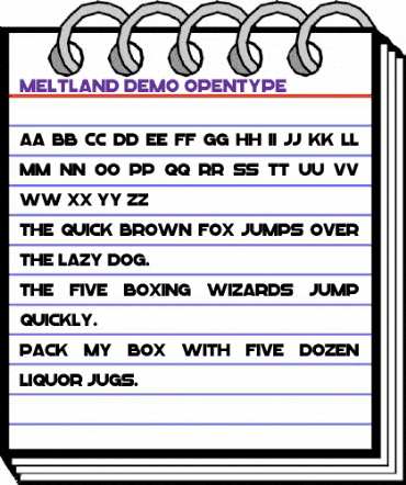 Meltland Demo Bold animated font preview