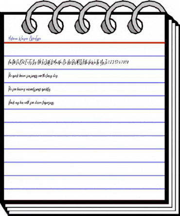 Melvina Wayne Regular animated font preview