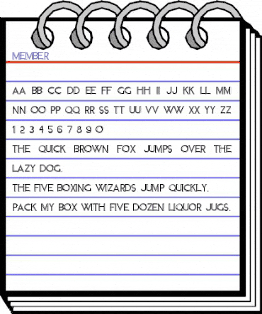 Member Regular animated font preview Member Regular animated font preview