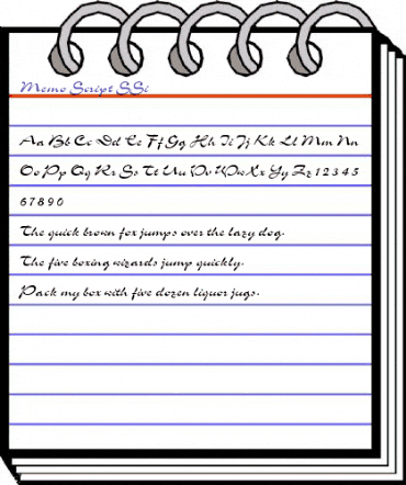 Memo Script SSi Regular animated font preview