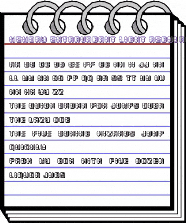 Memory Extravagant Light Regular animated font preview