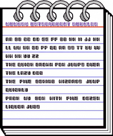 Memory Extravagant Regular animated font preview