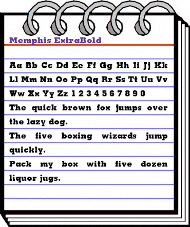 Memphis-ExtraBold Regular animated font preview