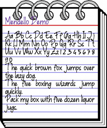 Mendello Demo Regular animated font preview