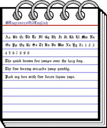 MEngraversOldEnglish Regular animated font preview