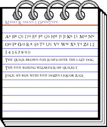 Meno Roman animated font preview